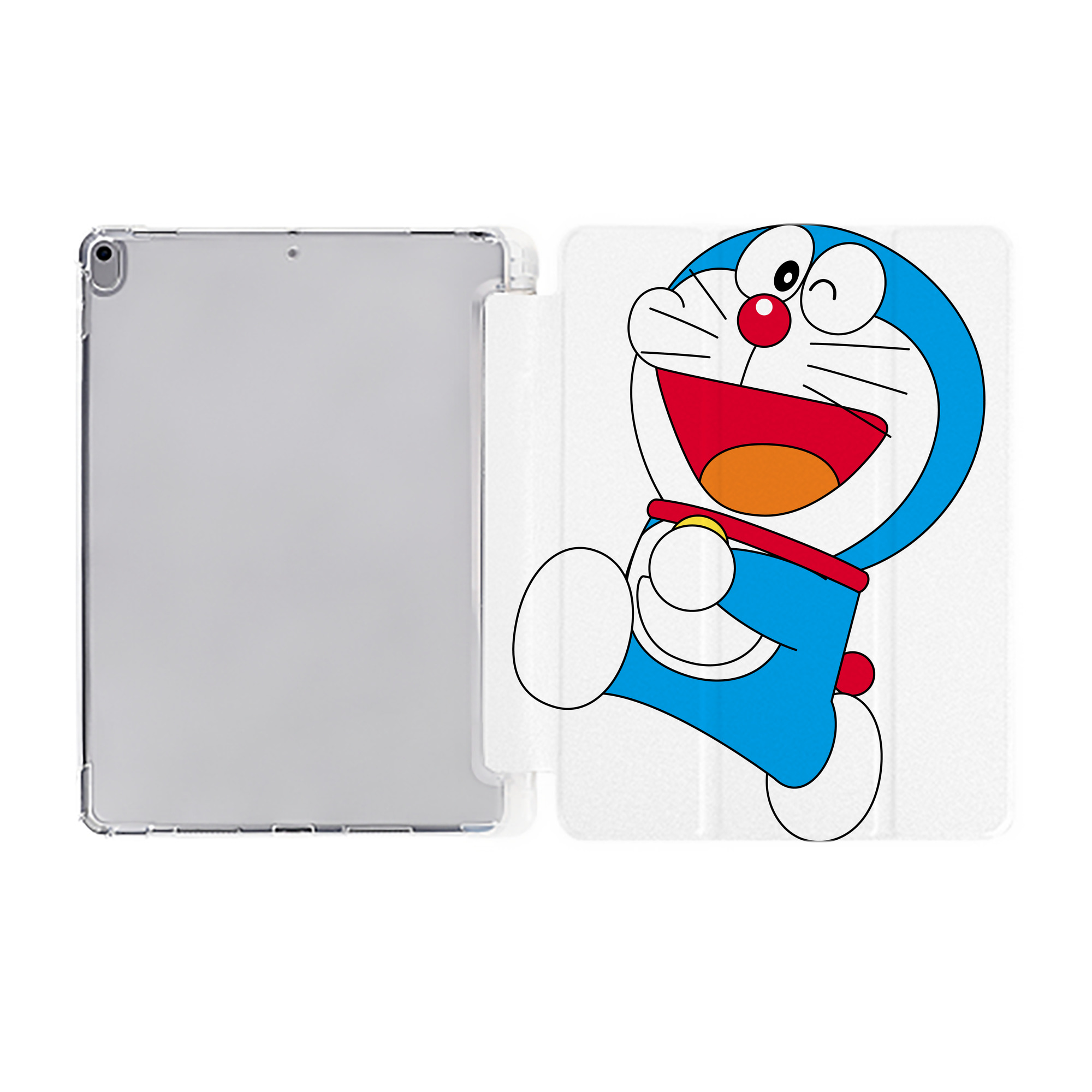 （画像用） ドラえもん Doraemon IPad ケース ペン収納付き 三つ折りスタンド PUレザー×シリコン 対応機種9.5/10.5/10.9インチ